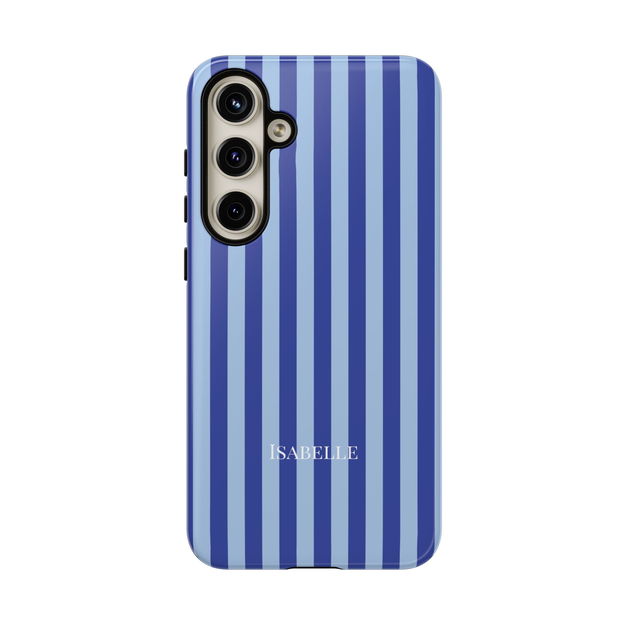 OCEAN BLUE STRIPES – Personalisierte Handyhülle mit Dual-Layer-Schutz