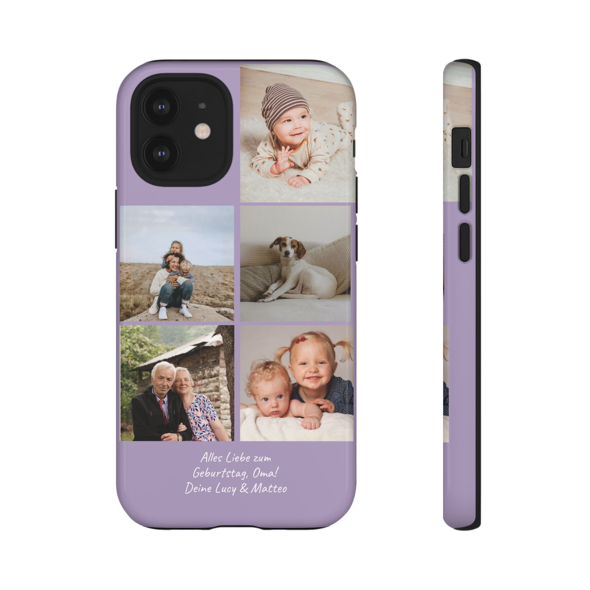 LAVENDEL COLLAGE – Personalisierte Foto Handyhülle mit Dual-Layer-Schutz