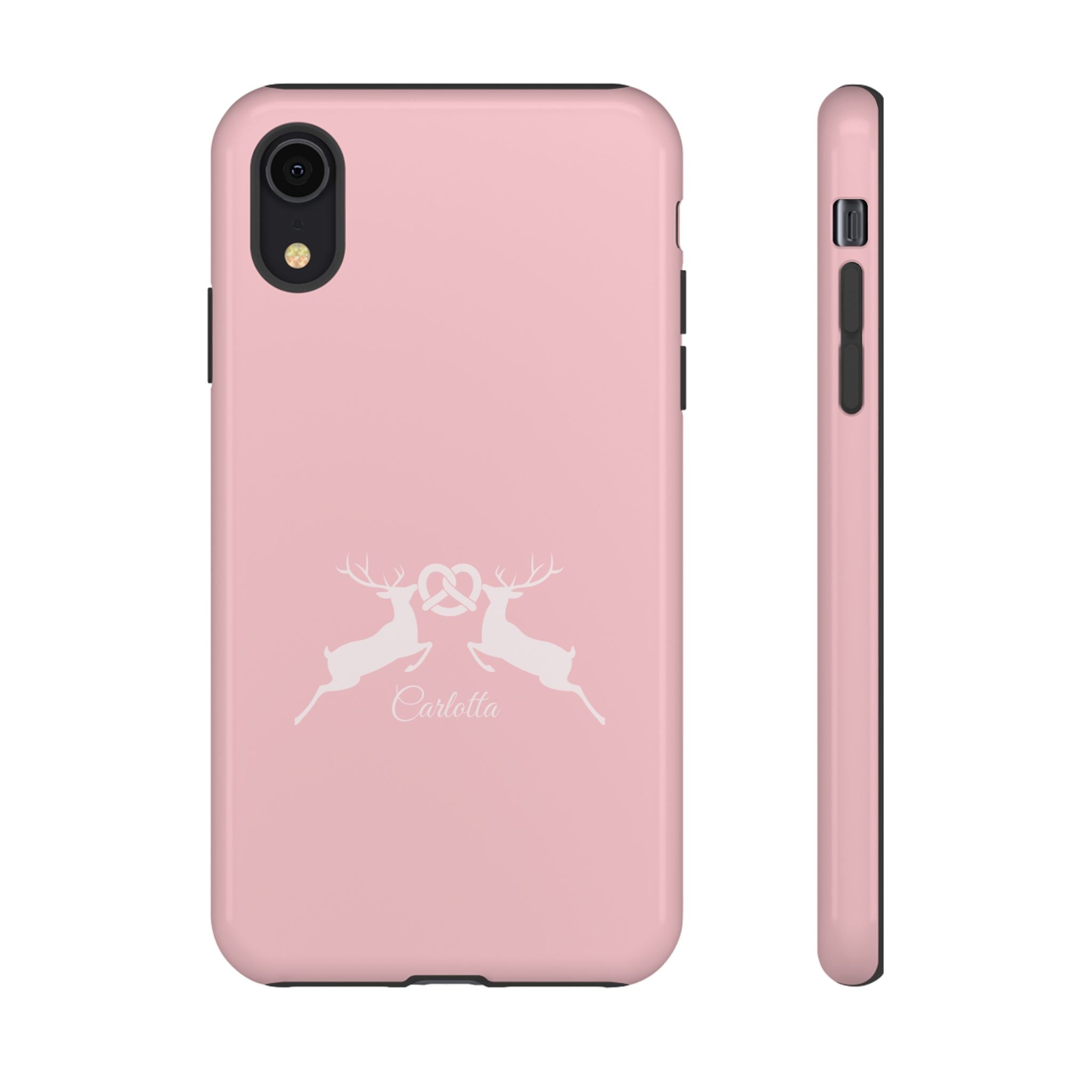 HIRSCH ROSE – Personalisierte Handyhülle mit Dual-Layer-Schutz