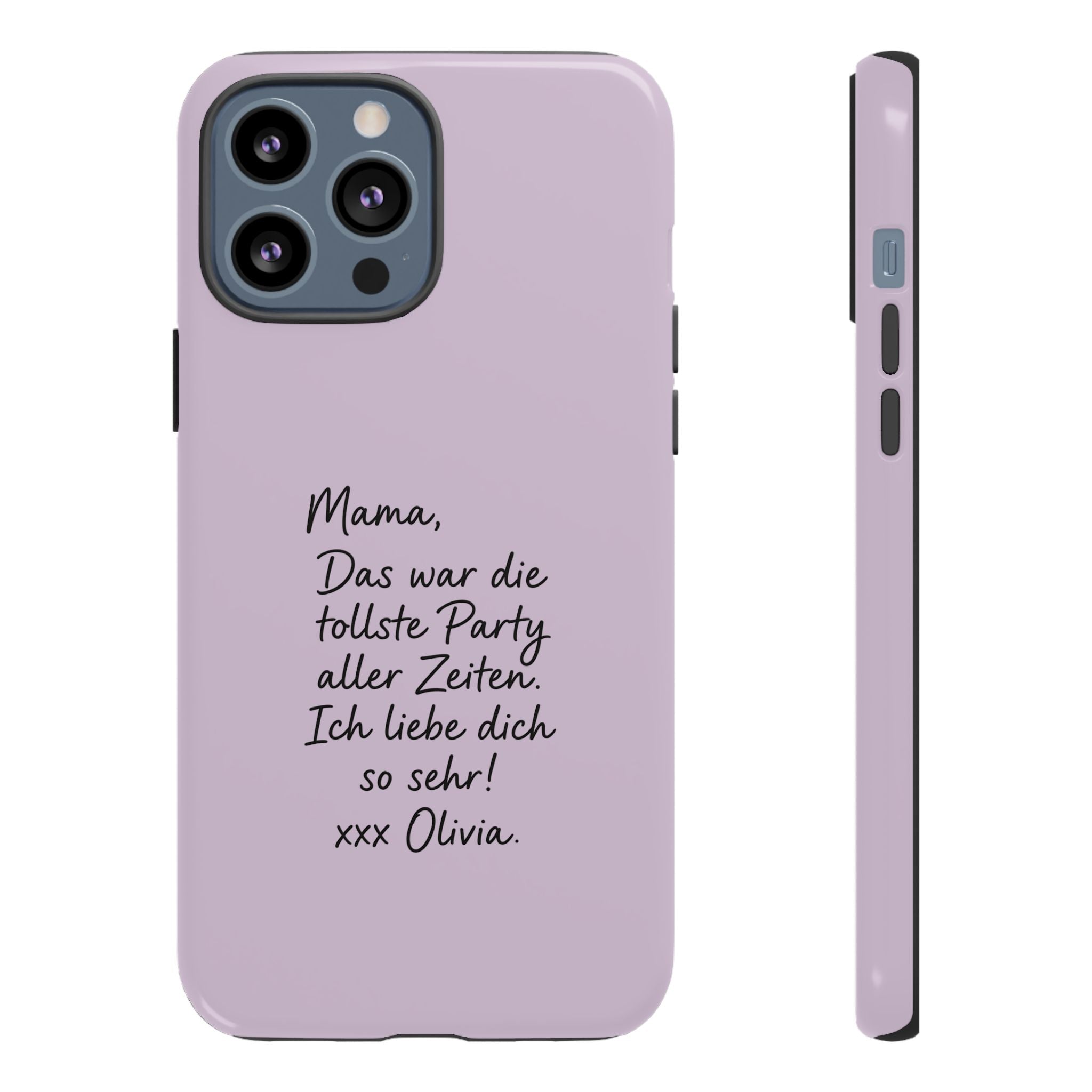 LAVENDER HANDWRITTEN NOTE – Personalisierte Handyhülle mit Dual-Layer-Schutz
