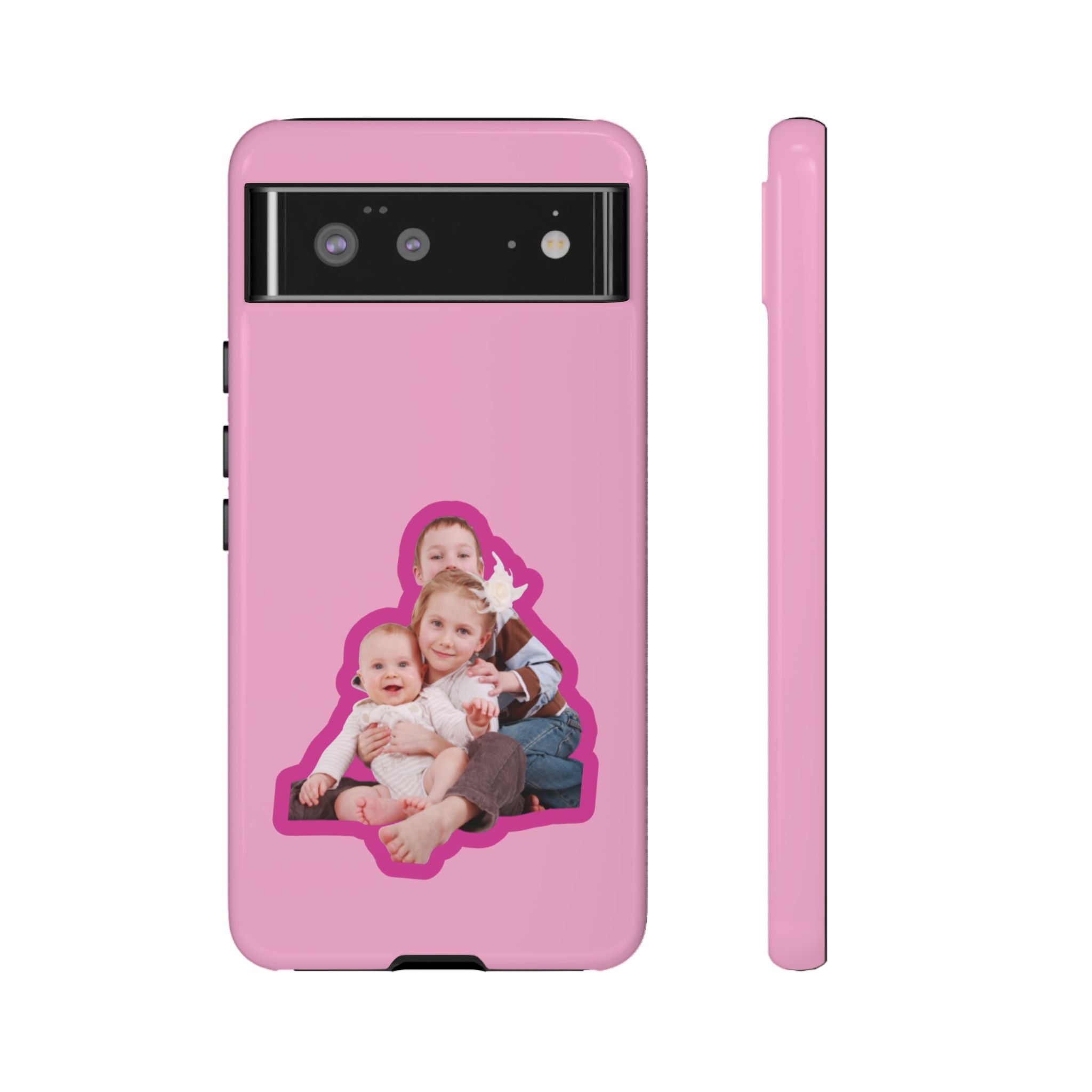 PINK CARTOON – Personalisierte Foto Handyhülle mit Dual-Layer-Schutz