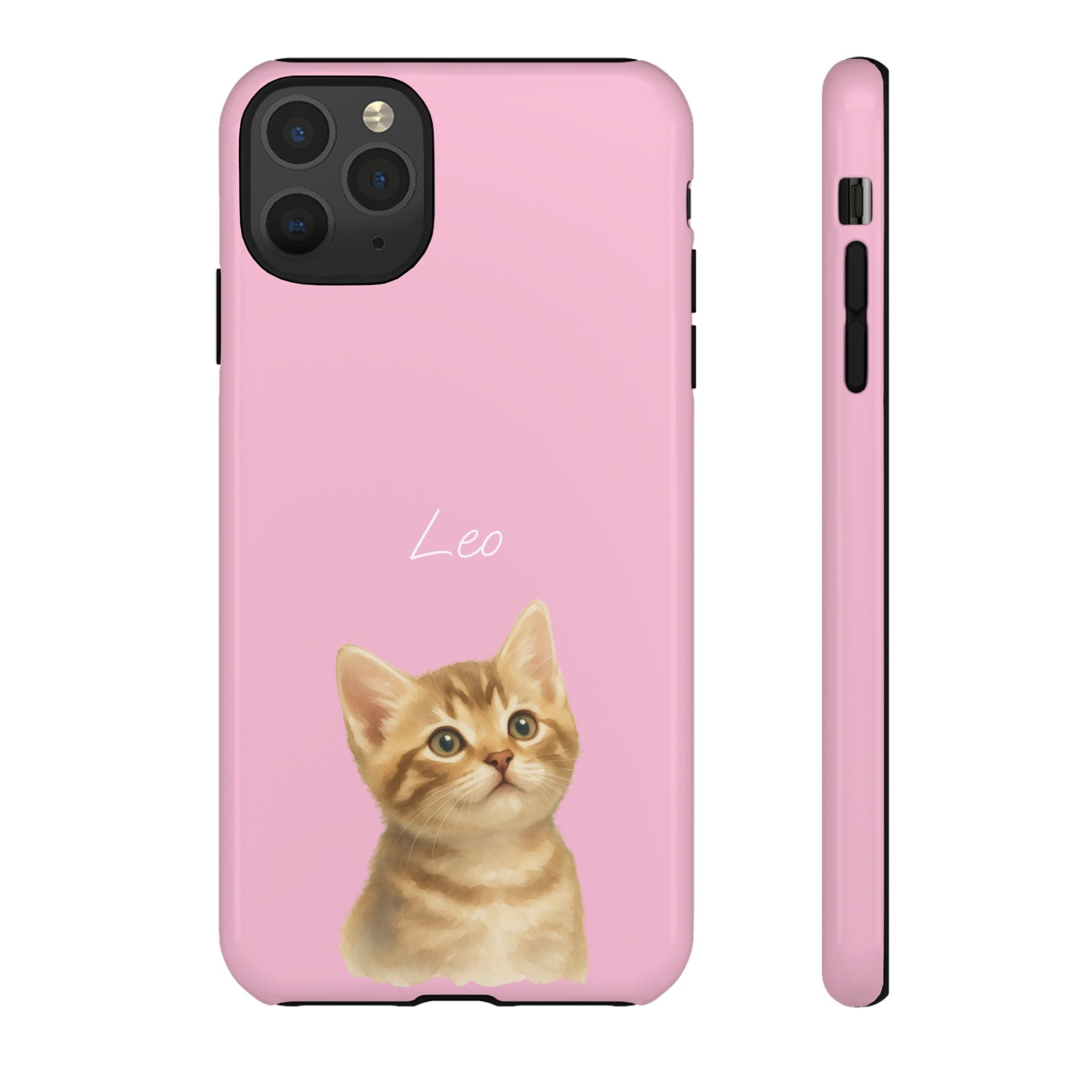 PET AQUARELL PINK – Personalisierte Handyhülle mit Dual-Layer-Schutz