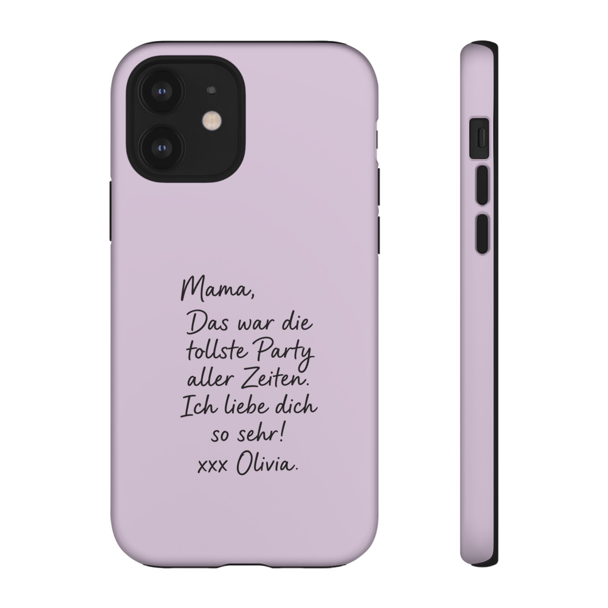 LAVENDER HANDWRITTEN NOTE – Personalisierte Handyhülle mit Dual-Layer-Schutz