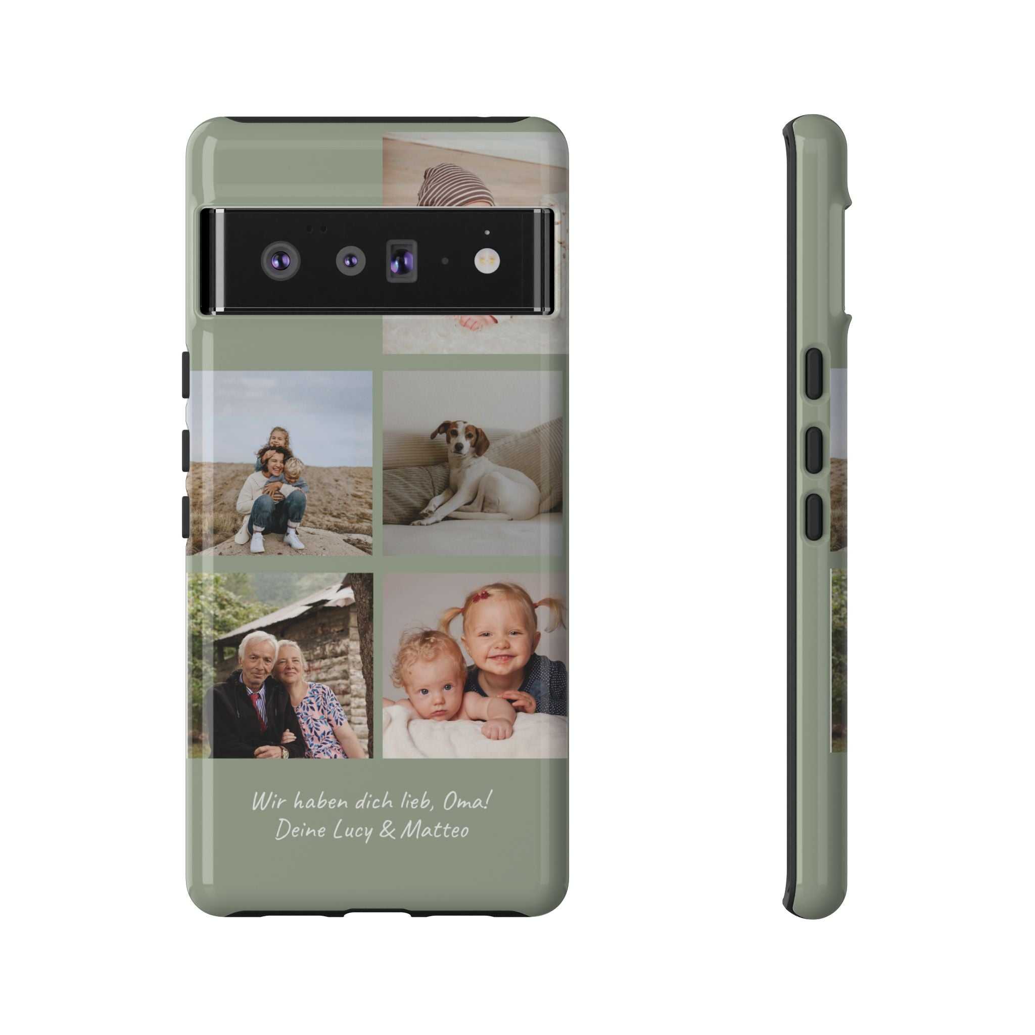 SALBEI PHOTO COLLAGE – Personalisierte Foto Handyhülle mit Dual-Layer-Schutz