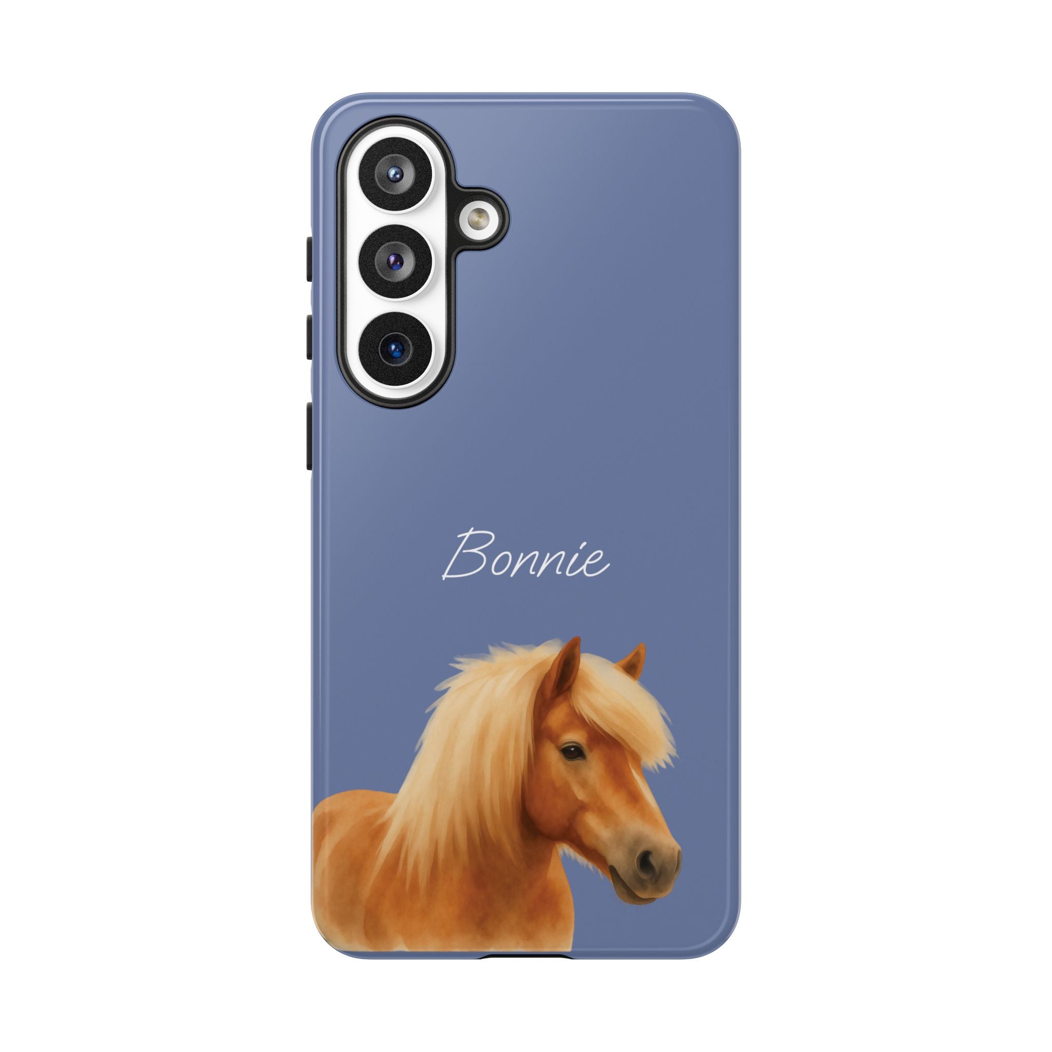 PET AQUARELL DUSTY BLUE – Personalisierte Handyhülle mit Dual-Layer-Schutz