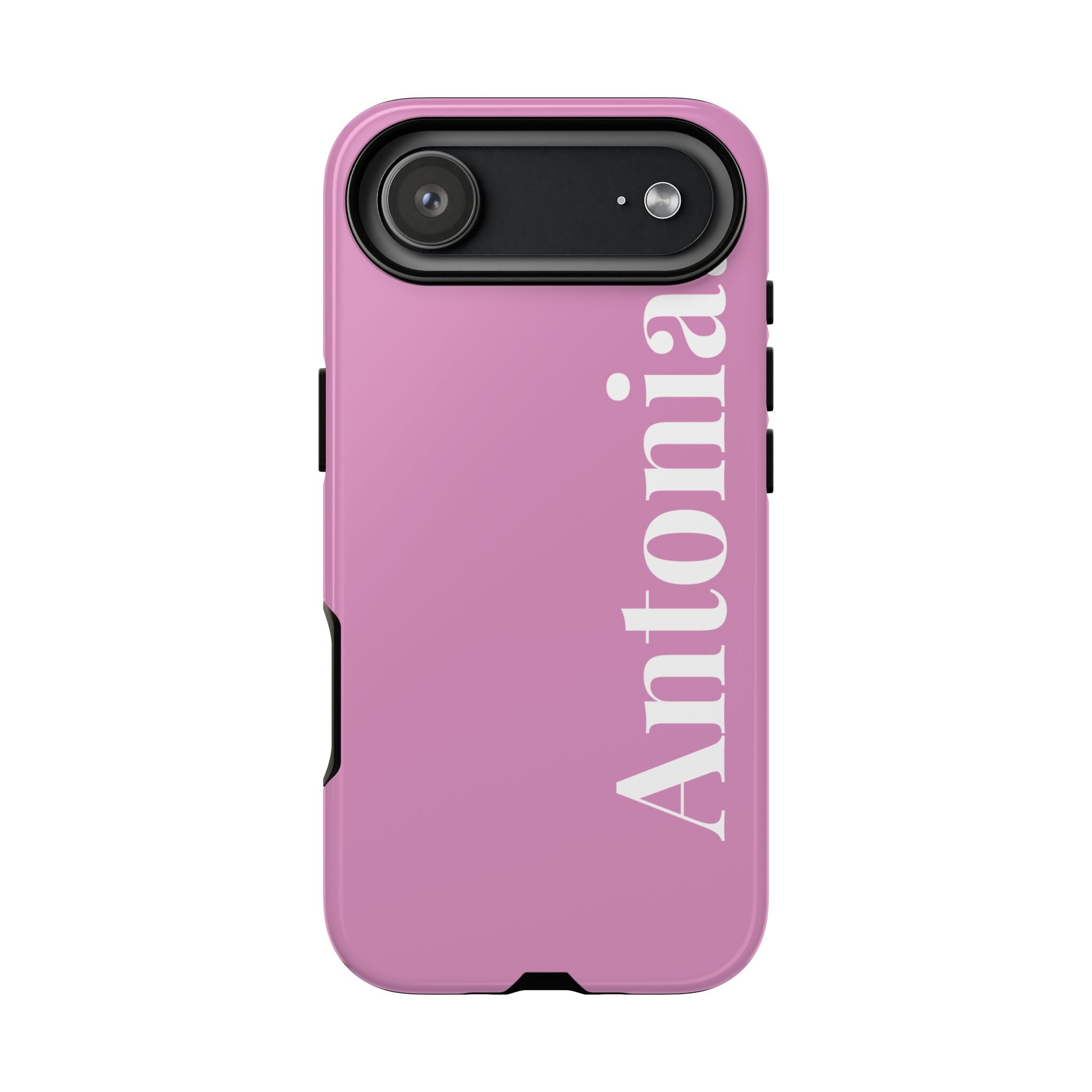 PINK BOLD NAME – Personalisierte Handyhülle mit Dual-Layer-Schutz