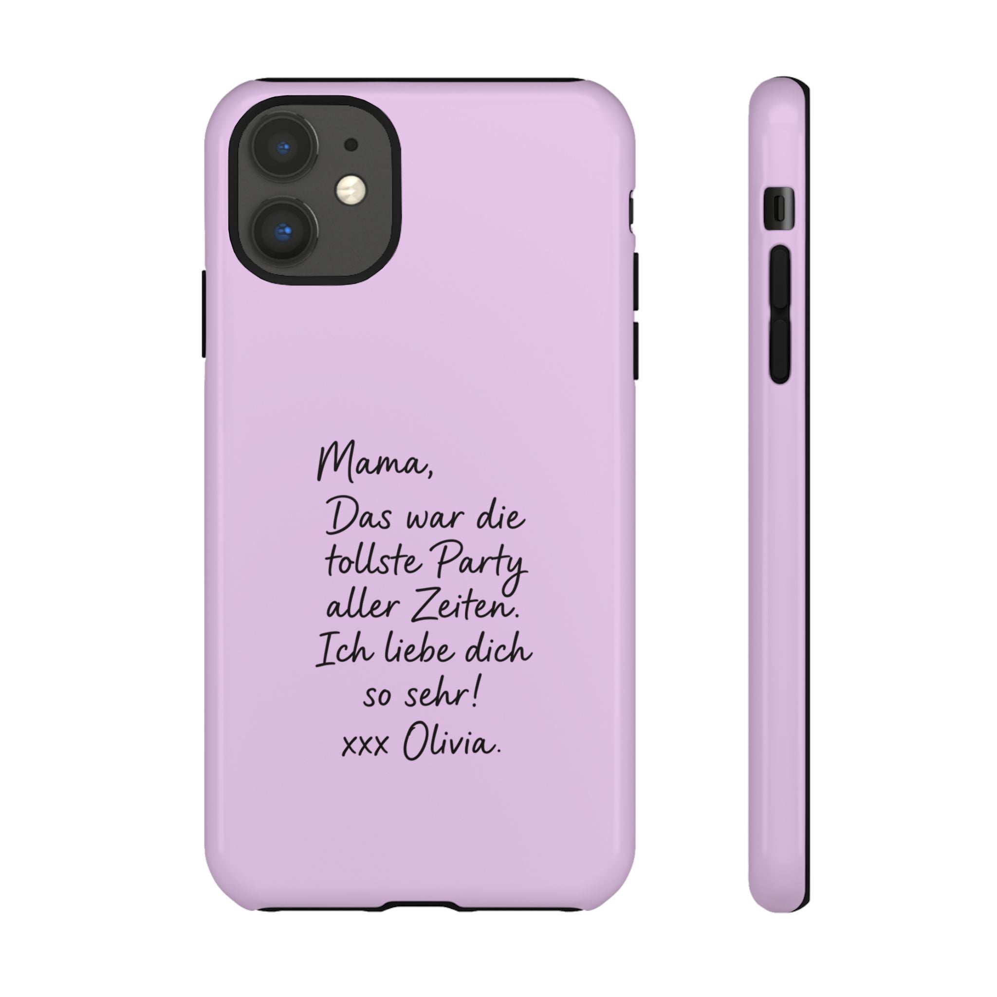 LAVENDEL mit handgeschriebener Notiz – Personalisierte Handyhülle mit Dual-Layer-Schutz