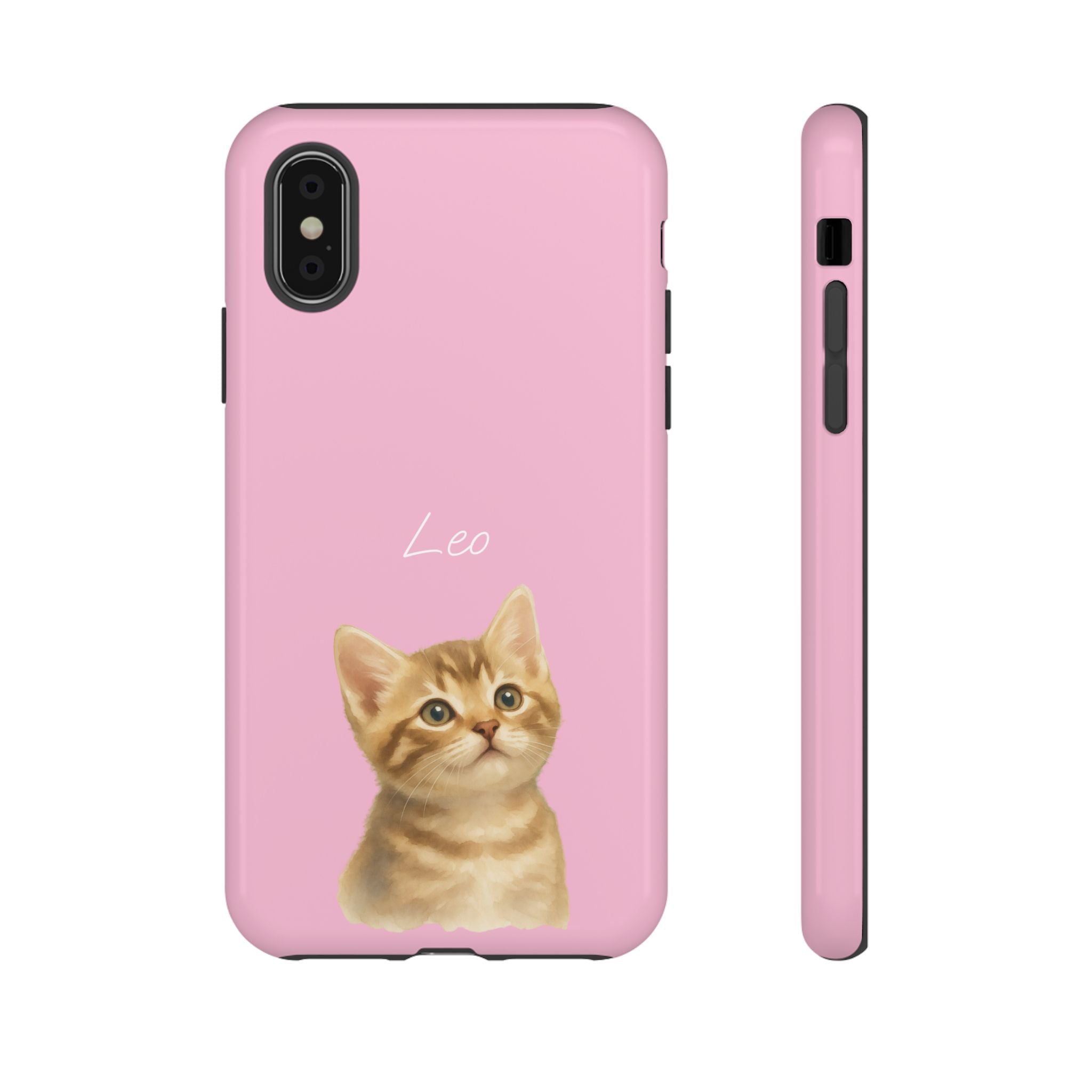 PET AQUARELL PINK – Personalisierte Handyhülle mit Dual-Layer-Schutz