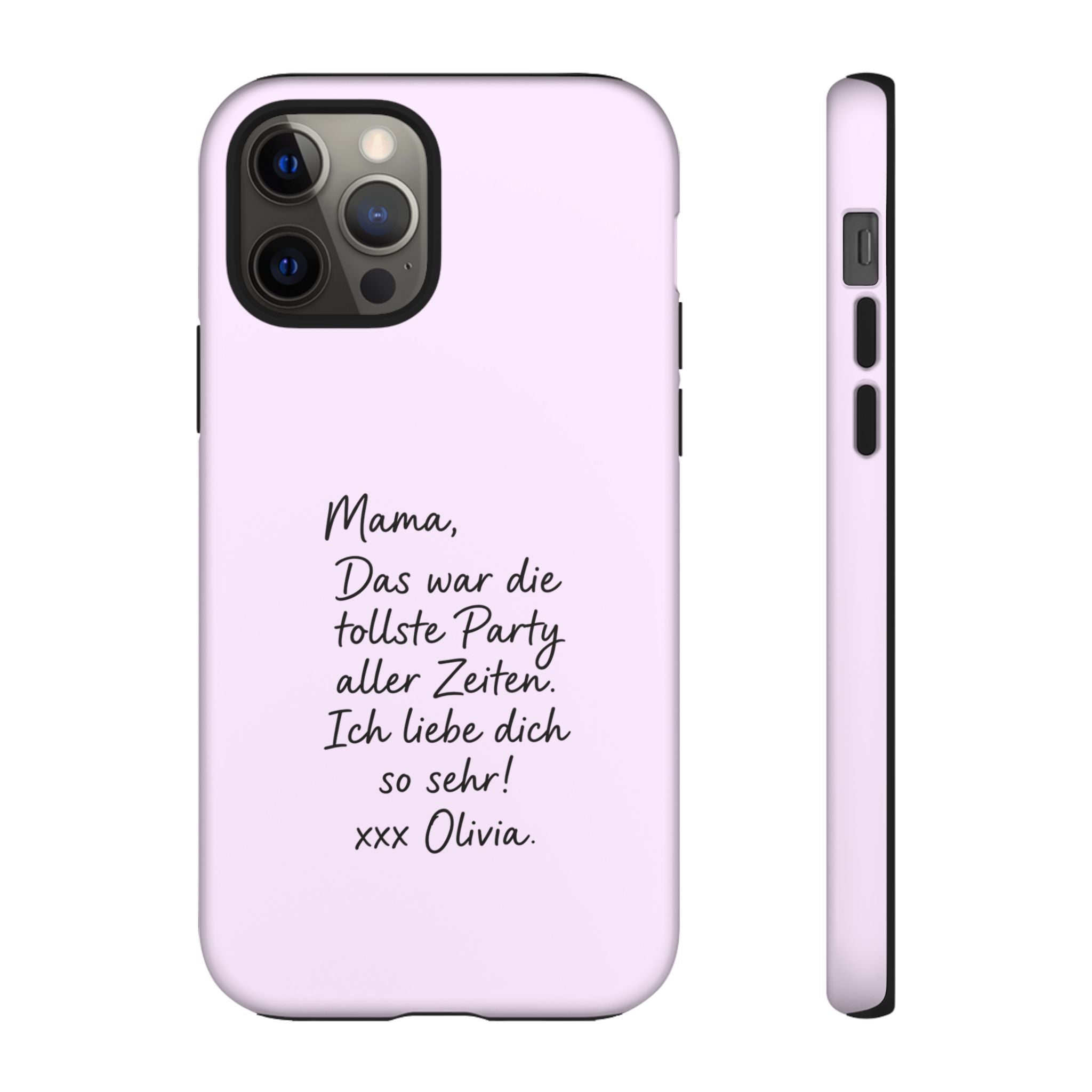 LAVENDEL mit handgeschriebener Notiz – Personalisierte Handyhülle mit Dual-Layer-Schutz