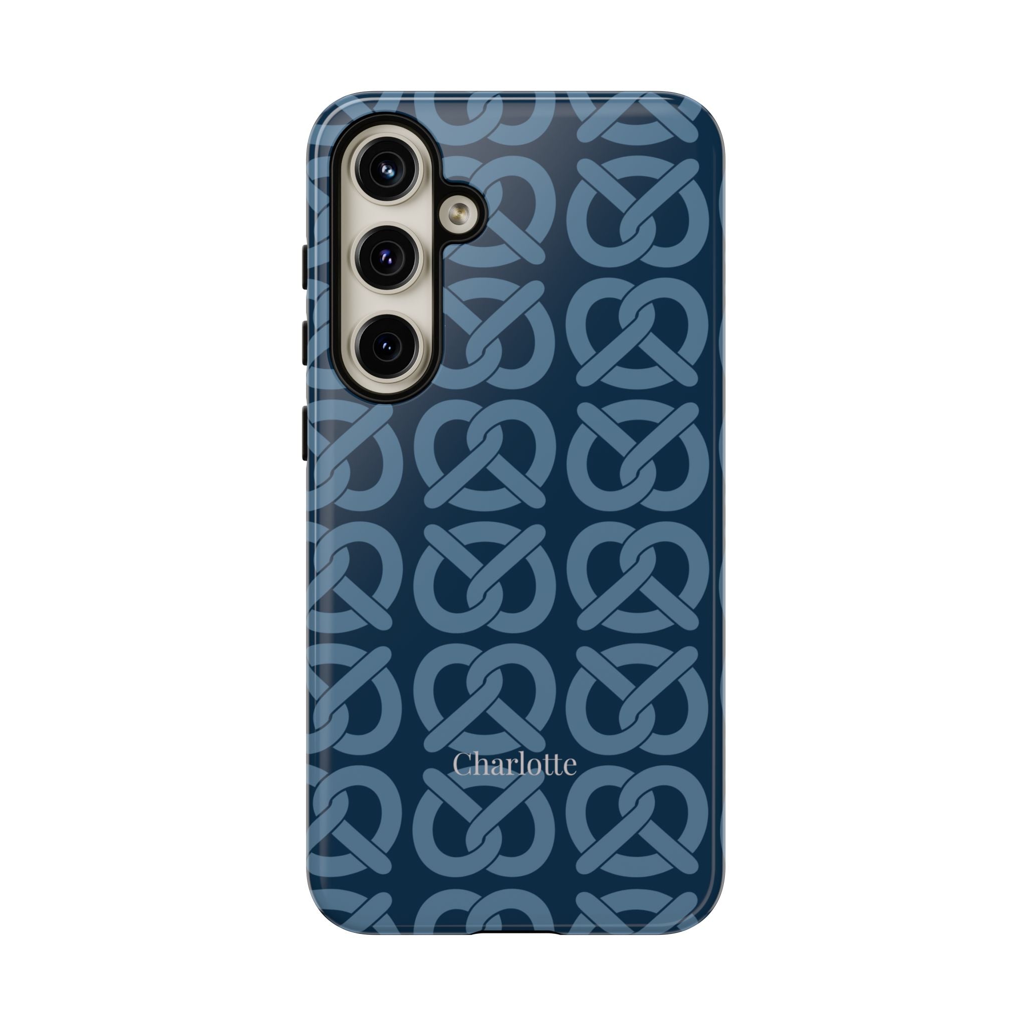 BREZN MONOGRAMM NACHTBLAU – Personalisierte Handyhülle mit Dual-Layer-Schutz
