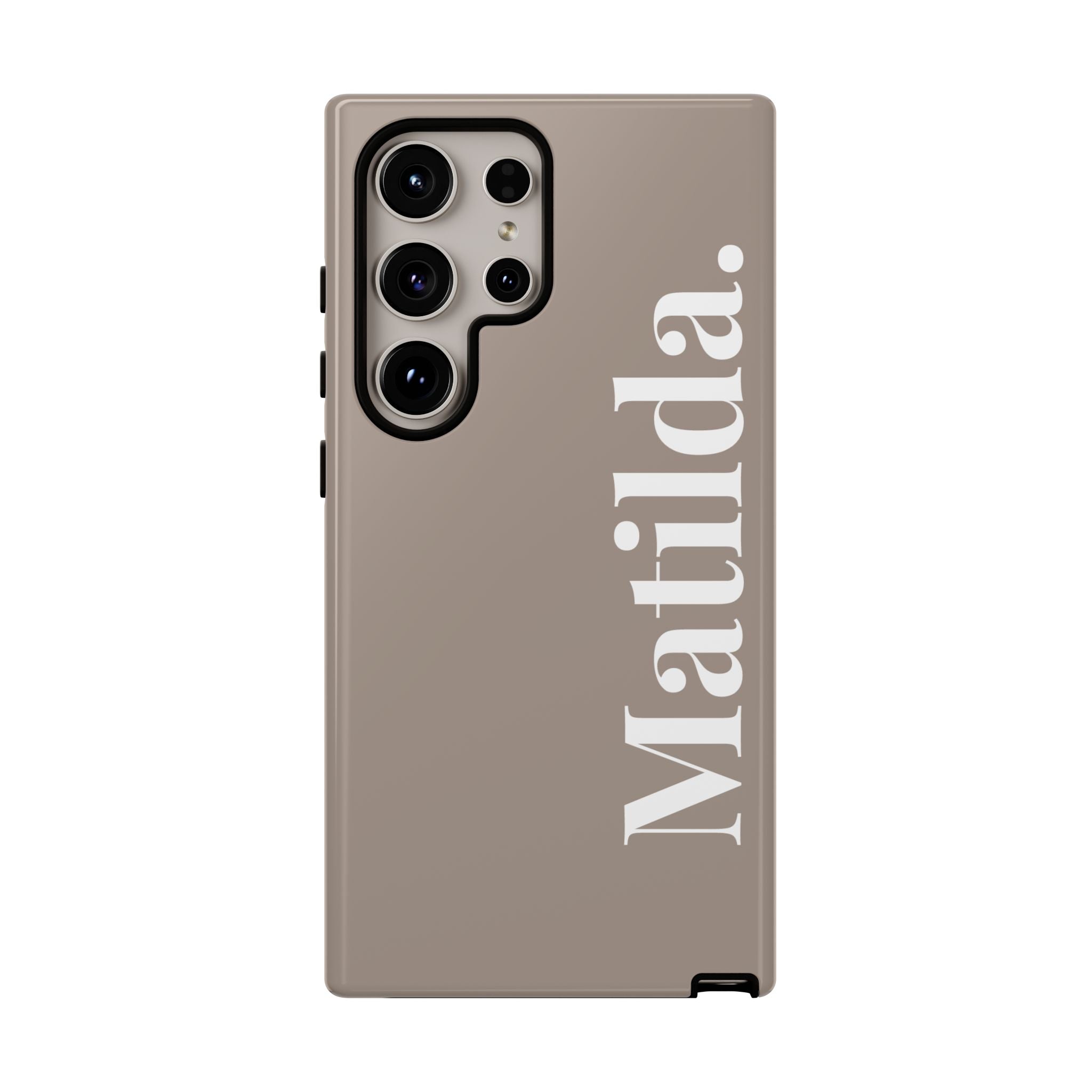 MOCCA BOLD NAME – Personalisierte Handyhülle mit Dual-Layer-Schutz