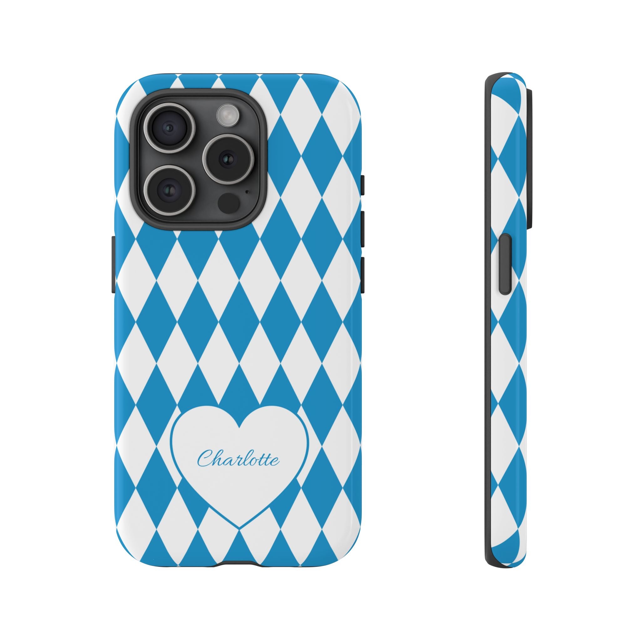 BAYERN BLAU WEISS – Personalisierte Handyhülle mit Dual-Layer-Schutz