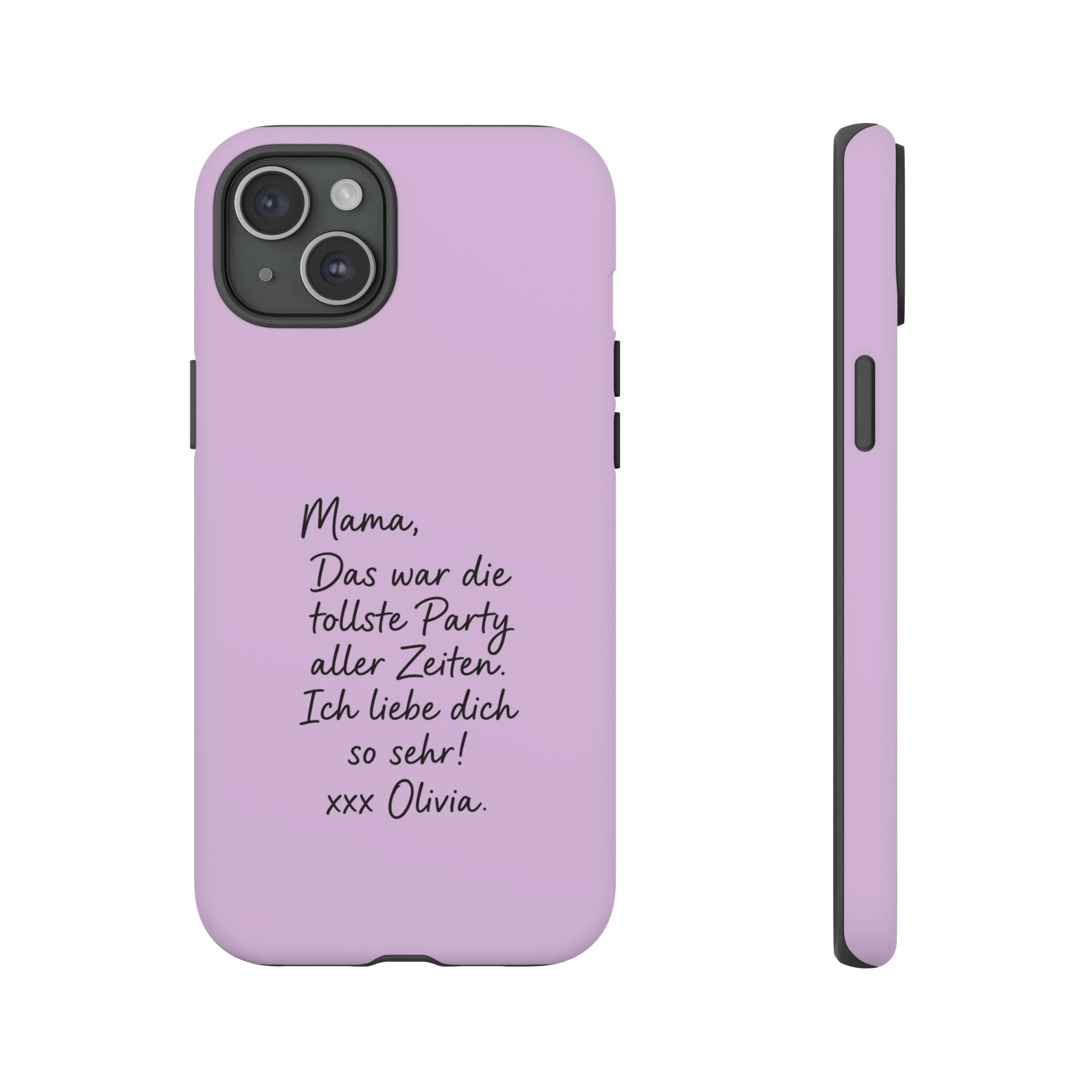 LAVENDEL mit handgeschriebener Notiz – Personalisierte Handyhülle mit Dual-Layer-Schutz