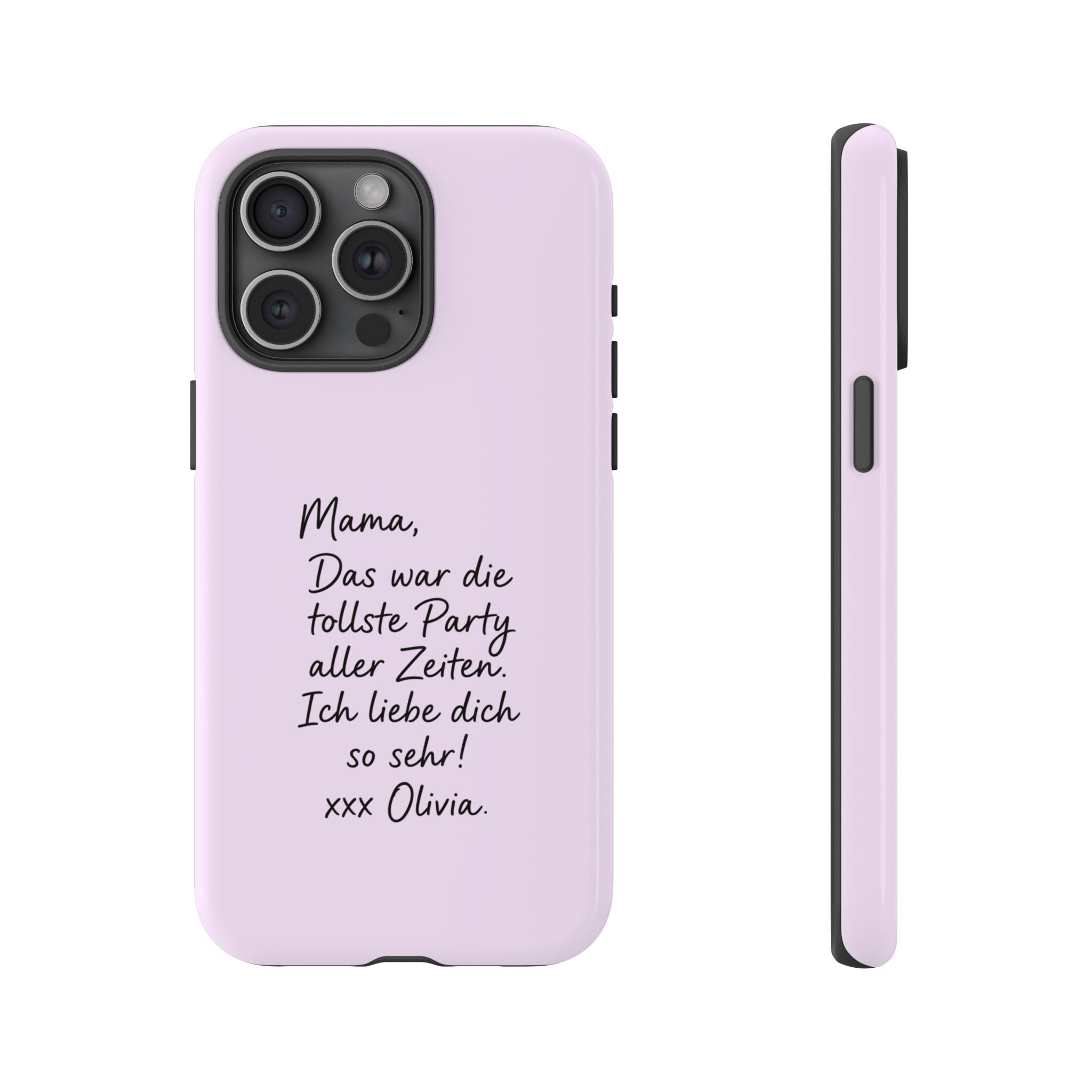 LAVENDEL mit handgeschriebener Notiz – Personalisierte Handyhülle mit Dual-Layer-Schutz
