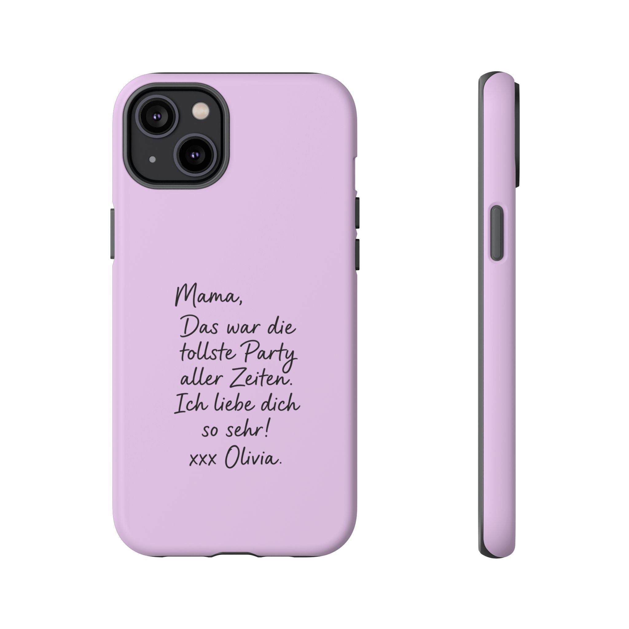 LAVENDEL mit handgeschriebener Notiz – Personalisierte Handyhülle mit Dual-Layer-Schutz