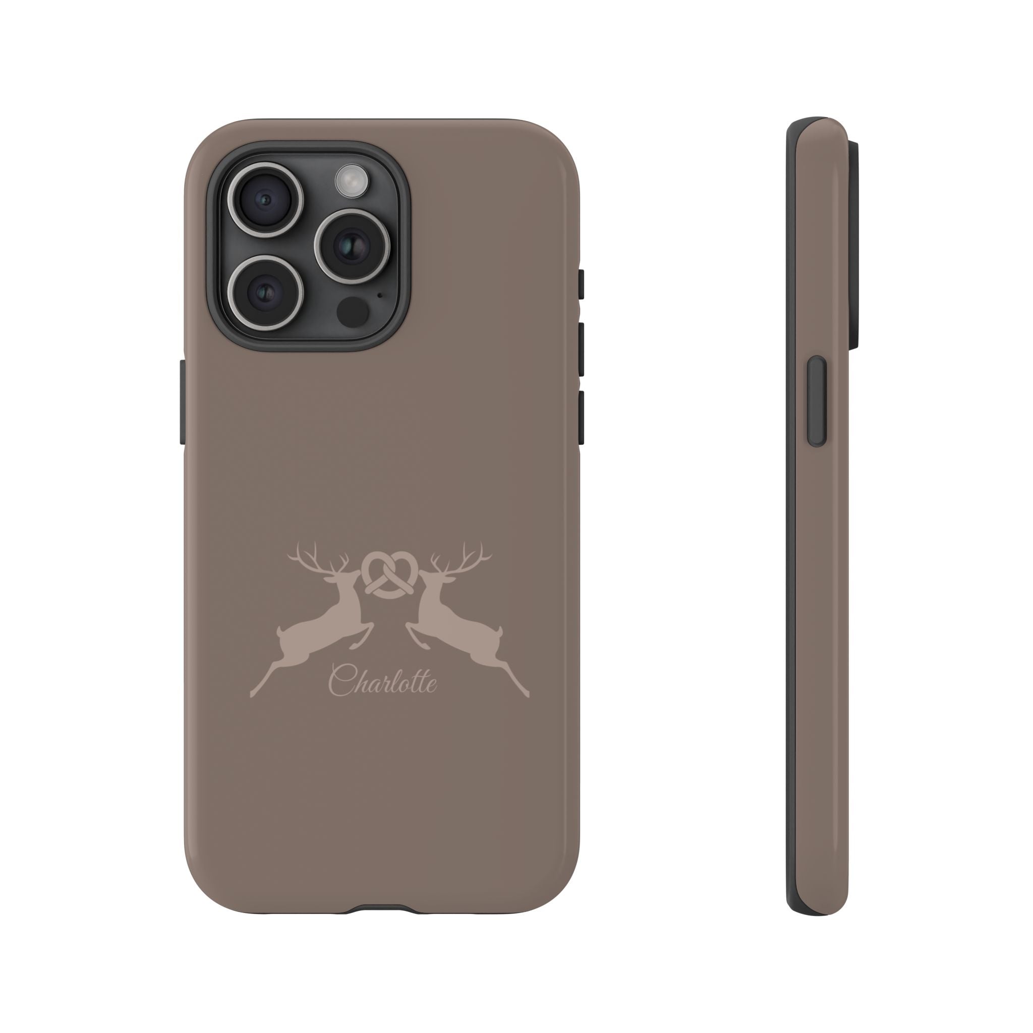 HIRSCH MOCCA – Personalisierte Handyhülle mit Dual-Layer-Schutz
