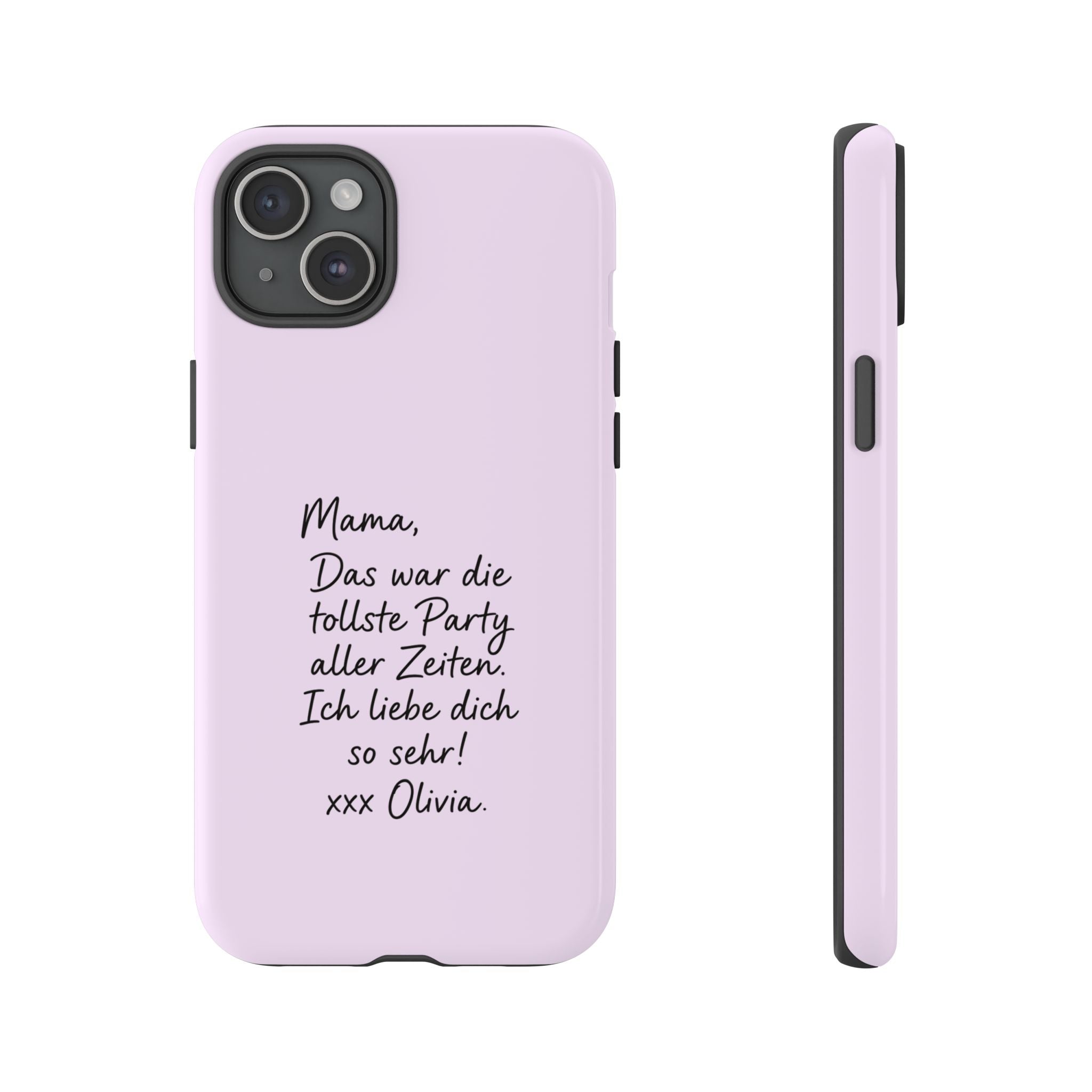 LAVENDEL mit handgeschriebener Notiz – Personalisierte Handyhülle mit Dual-Layer-Schutz