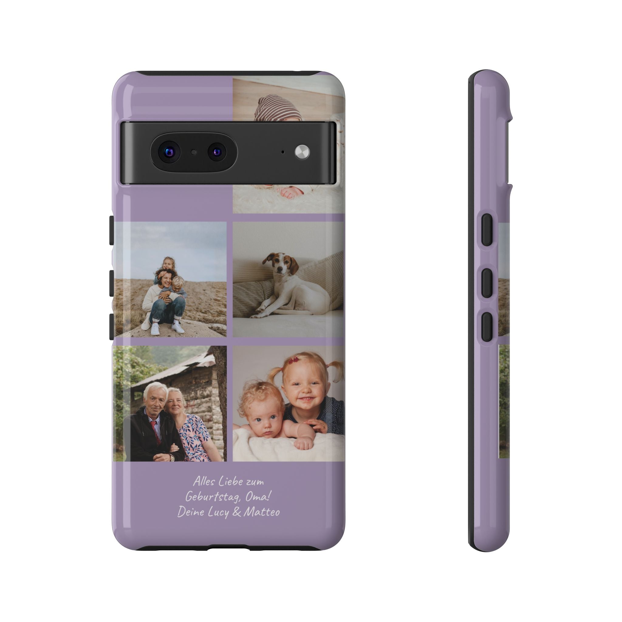 LAVENDEL COLLAGE – Personalisierte Foto Handyhülle mit Dual-Layer-Schutz