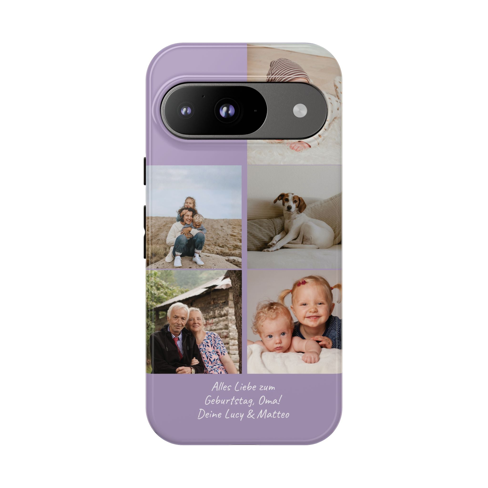 LAVENDEL COLLAGE – Personalisierte Foto Handyhülle mit Dual-Layer-Schutz