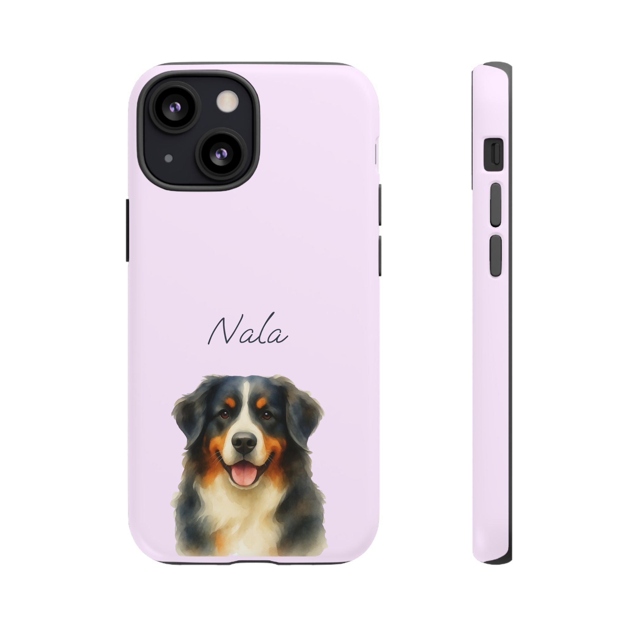 Pet Aquarell Lavendel – Personalisierte Handyhülle mit Dual-Layer-Schutz
