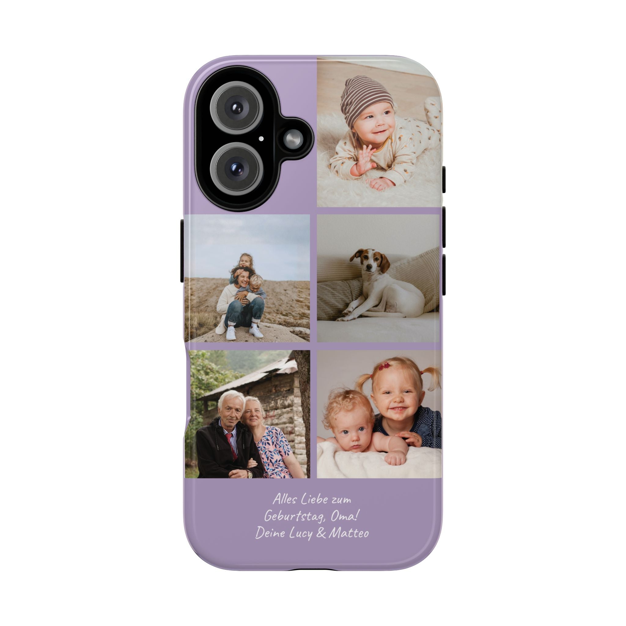 LAVENDEL COLLAGE – Personalisierte Foto Handyhülle mit Dual-Layer-Schutz