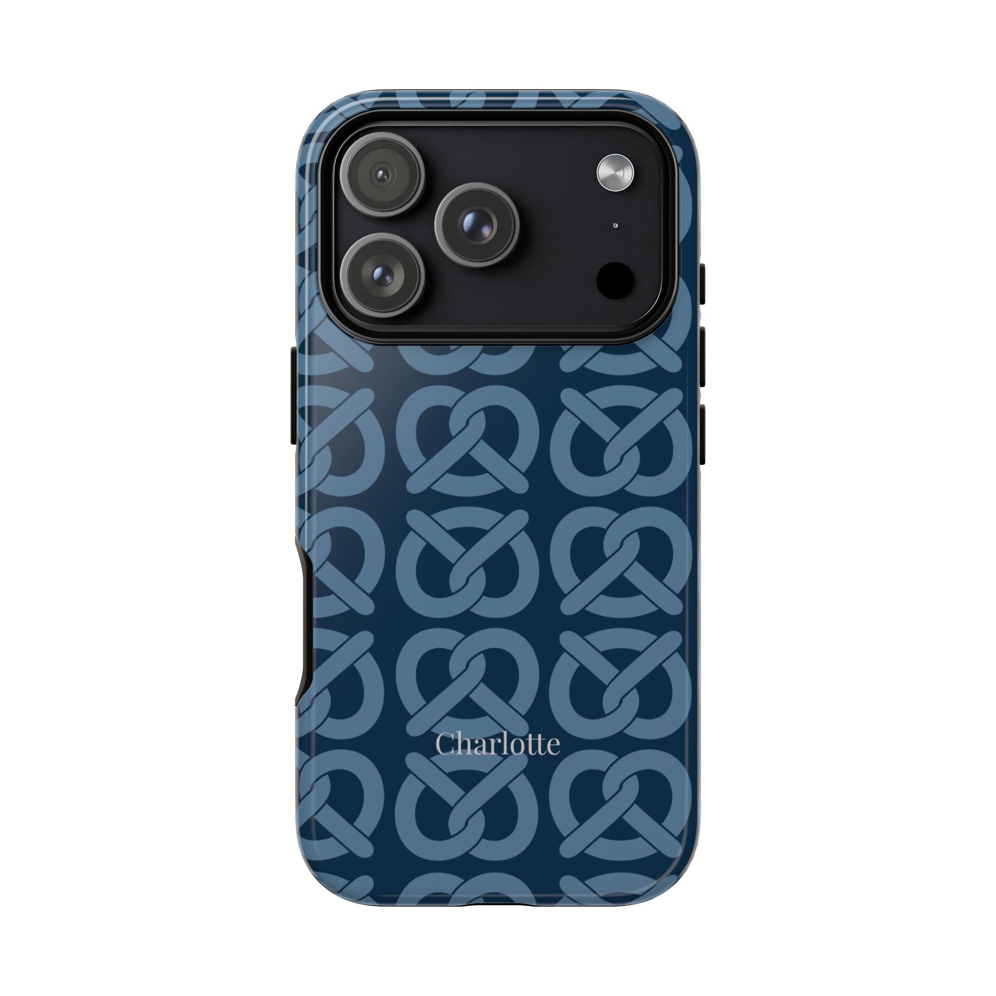 BREZN MONOGRAMM NACHTBLAU – Personalisierte Handyhülle mit Dual-Layer-Schutz