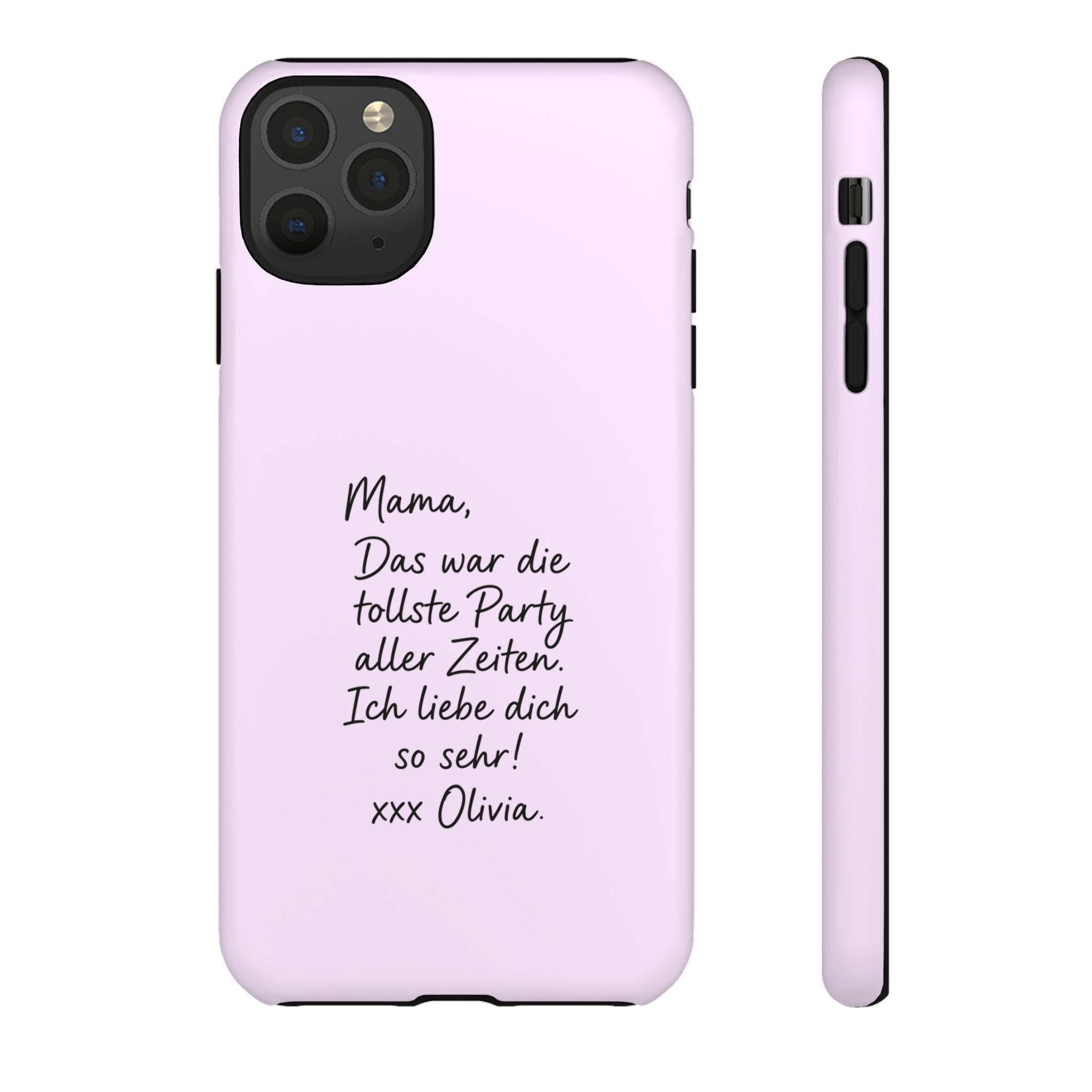 LAVENDEL mit handgeschriebener Notiz – Personalisierte Handyhülle mit Dual-Layer-Schutz