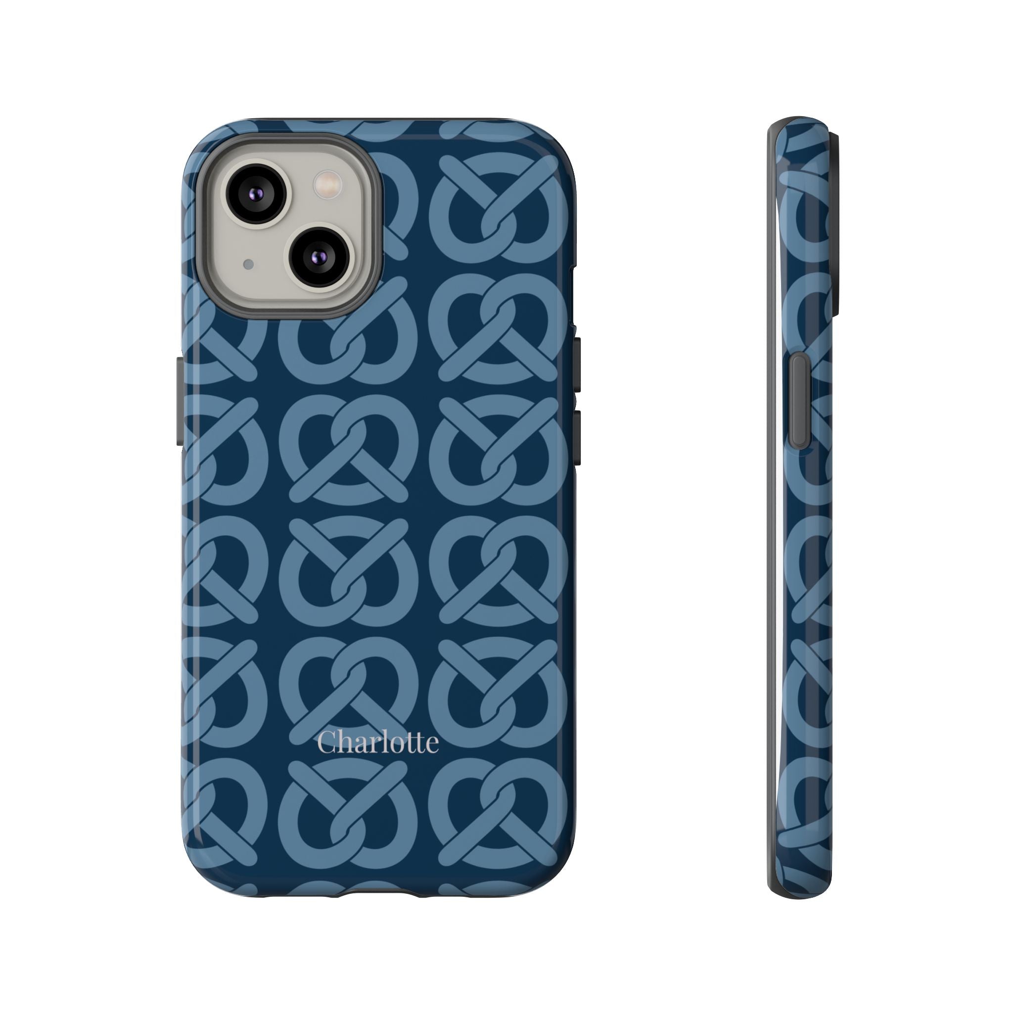 BREZN MONOGRAMM NACHTBLAU – Personalisierte Handyhülle mit Dual-Layer-Schutz