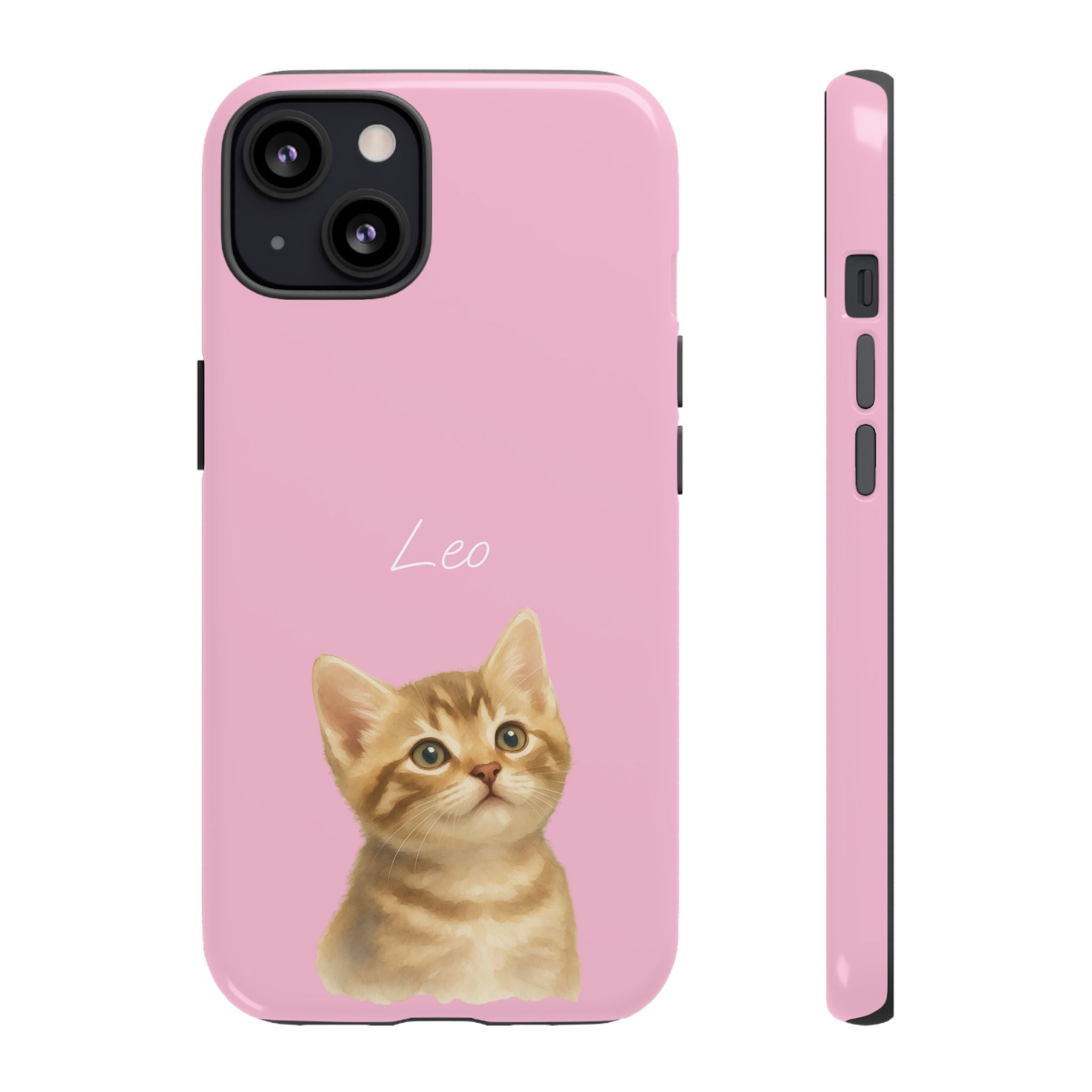 PET AQUARELL PINK – Personalisierte Handyhülle mit Dual-Layer-Schutz